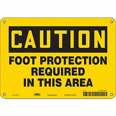 Safety Sign 7 inx10 in Polyethylene