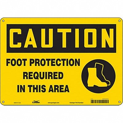 Safety Sign 10 in x 14 in Polyethylene