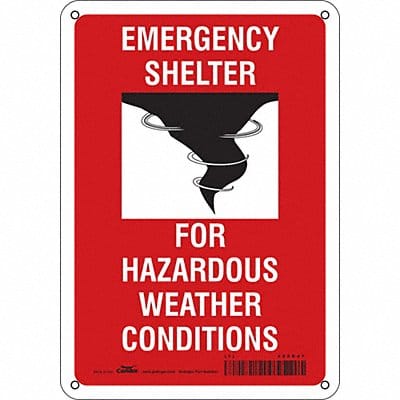 Safety Sign 10 in x 7 in Polyethylene