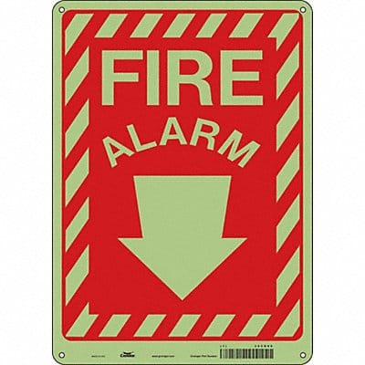 Safety Sign 14 in x 10 in Glow Vinyl