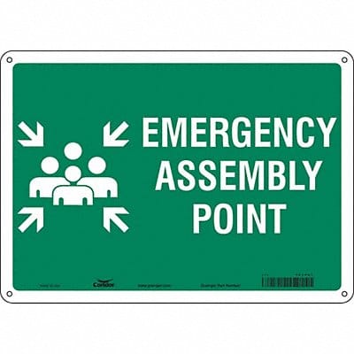 Safety Sign 10 in x 14 in Polyethylene