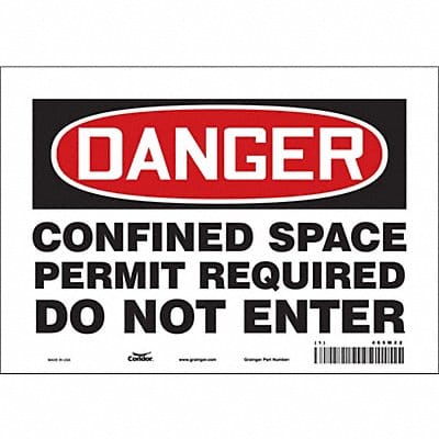 Safety Sign 7 inx10 in Vinyl