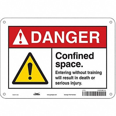 Safety Sign 7 in x 10 in Aluminum