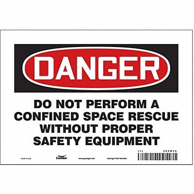 Safety Sign 7 in x 10 in Vinyl