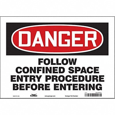 Safety Sign 10 inx14 in Vinyl