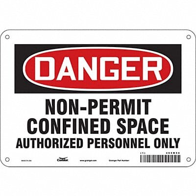 Safety Sign 7 in x 10 in Aluminum