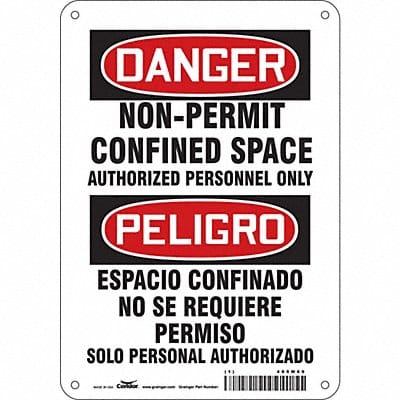 Safety Sign 10 inx7 in Polyethylene