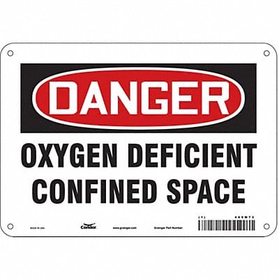 Safety Sign 7 in x 10 in Aluminum