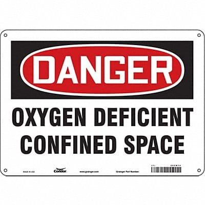 Safety Sign 10 in x 14 in Aluminum