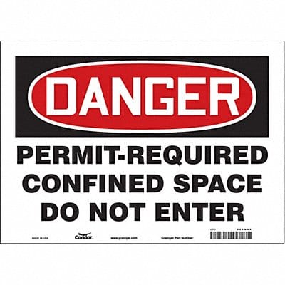 J6941 Safety Sign 10 inx14 in Vinyl