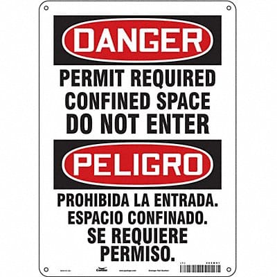 Safety Sign 14 inx10 in Aluminum