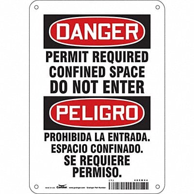 Safety Sign 10 in x 7 in Polyethylene