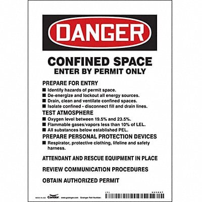 Safety Sign 7 inx5 in Vinyl