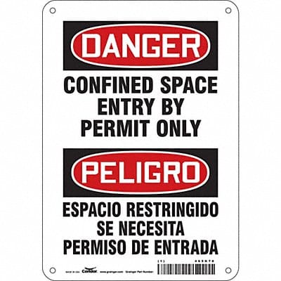 Safety Sign 10 inx7 in Aluminum