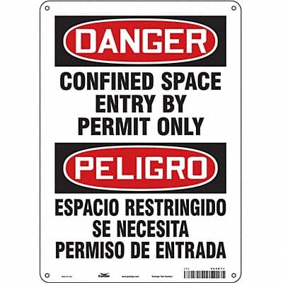 Safety Sign 14 inx10 in Aluminum