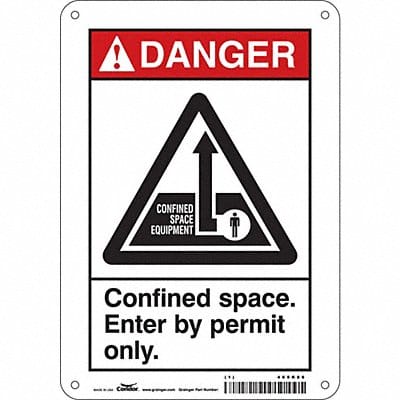 Safety Sign 10 inx7 in Aluminum