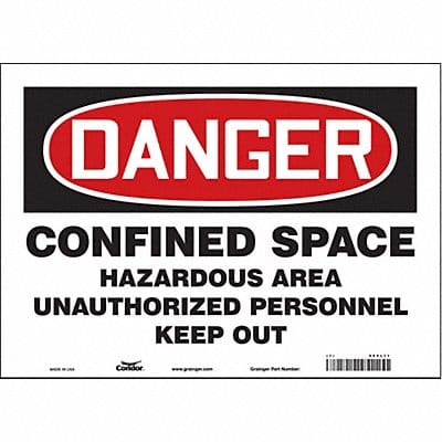 Safety Sign 10 inx14 in Vinyl