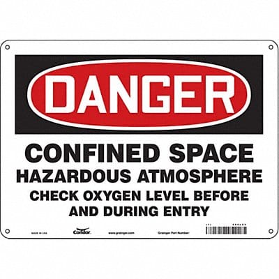 J6918 Safety Sign 10 inx14 in Aluminum