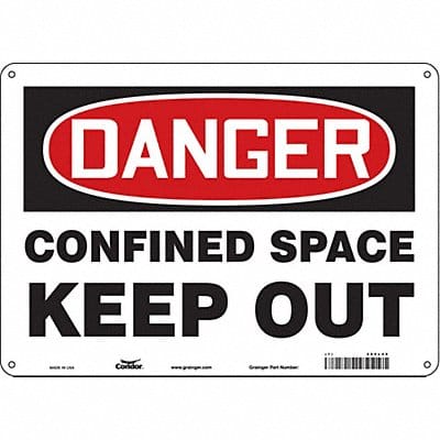 Safety Sign 10 in x 14 in Aluminum