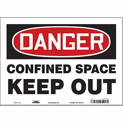 Safety Sign 10 inx14 in Vinyl