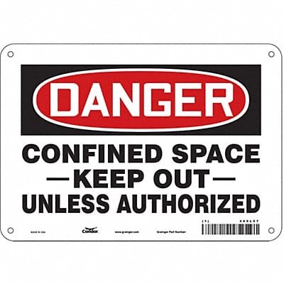 Safety Sign 7 in x 10 in Aluminum