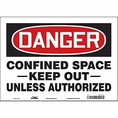 Safety Sign 10 inx14 in Vinyl