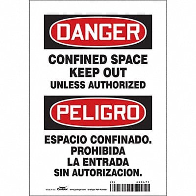 Safety Sign 10 inx7 in Vinyl