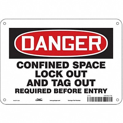 Safety Sign 7 in x 10 in Aluminum