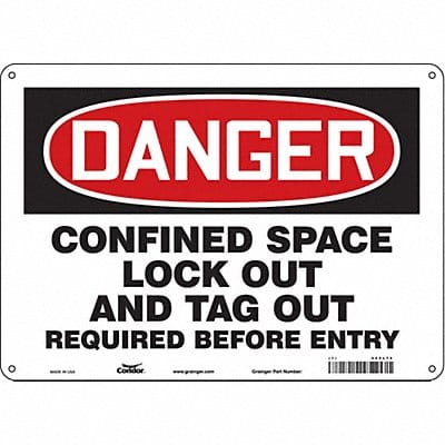 Safety Sign 10 inx14 in Aluminum