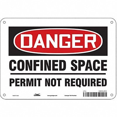 Safety Sign 7 in x 10 in Aluminum