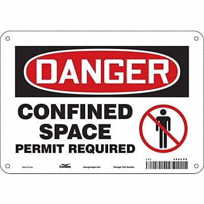 Safety Sign 7 in x 10 in Aluminum