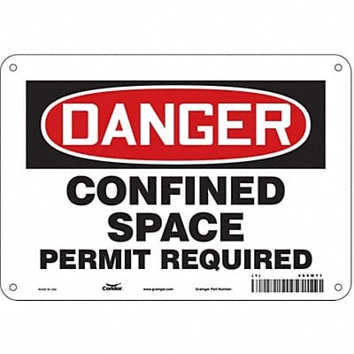 Safety Sign 7 inx10 in Polyethylene