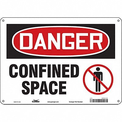 Safety Sign 10 inx14 in Aluminum