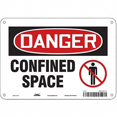 Safety Sign 7 inx10 in Polyethylene