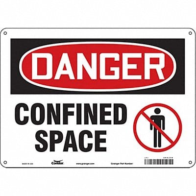 Safety Sign 10 inx14 in Polyethylene