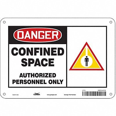 J6915 Safety Sign 7 in x 10 in Aluminum