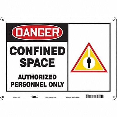 J6915 Safety Sign 10 inx14 in Aluminum