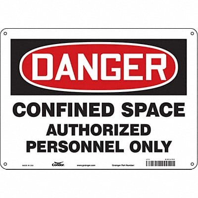 Safety Sign 10 inx14 in Aluminum