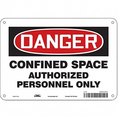 Safety Sign 7 inx10 in Polyethylene