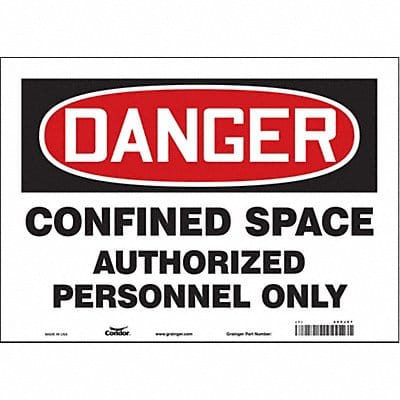 Safety Sign 10 inx14 in Vinyl