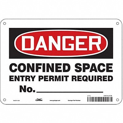 Safety Sign 7 in x 10 in Aluminum