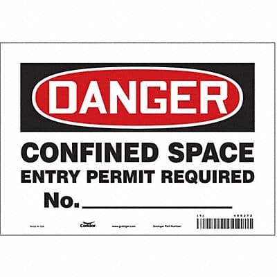 Safety Sign 7 inx10 in Vinyl