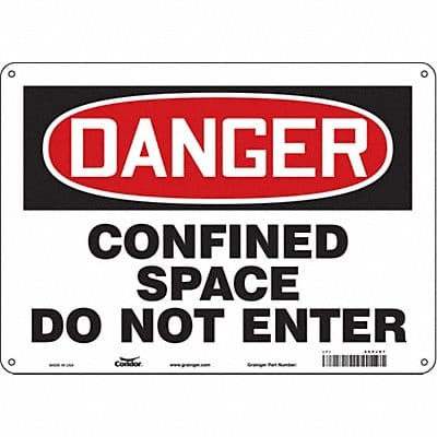 Safety Sign 10 inx14 in Polyethylene