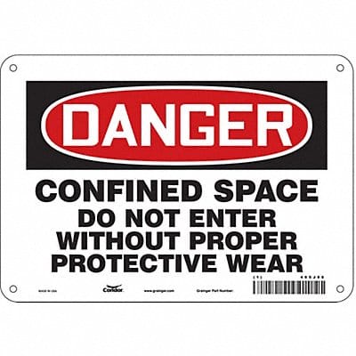 Safety Sign 7 in x 10 in Aluminum