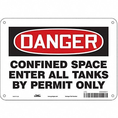 Safety Sign 7 in x 10 in Aluminum