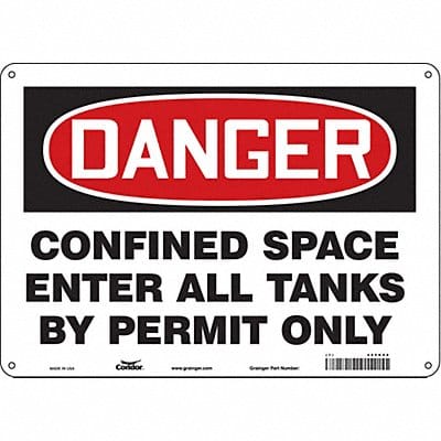 Safety Sign 10 inx14 in Aluminum