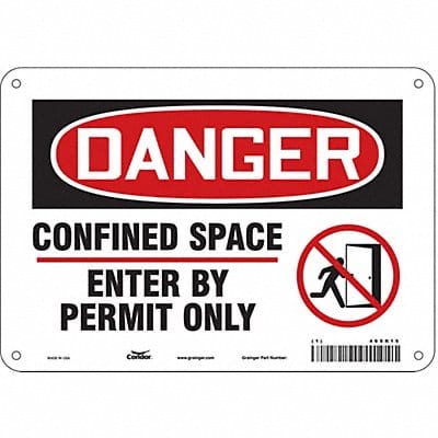 Safety Sign 7 in x 10 in Aluminum