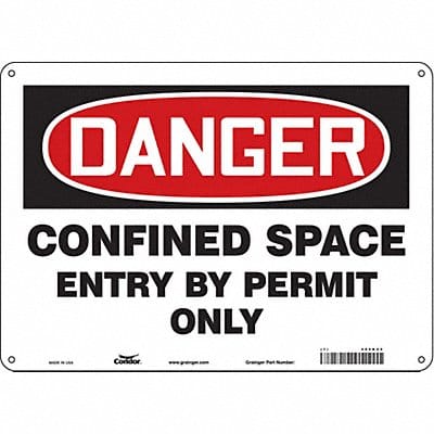 Safety Sign 10 inx14 in Aluminum