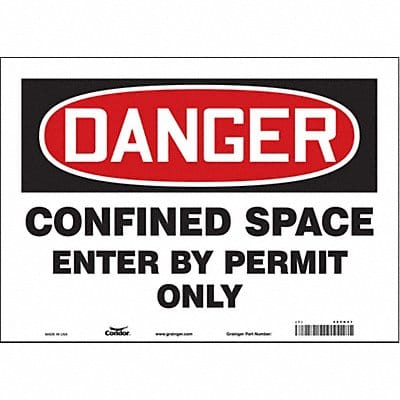 Safety Sign 10 inx14 in Vinyl