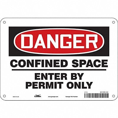 J6916 Safety Sign 7 H 10 W Aluminum